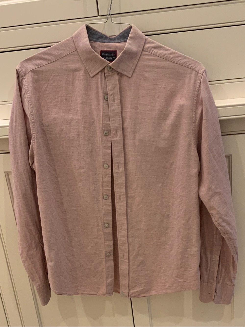 UNTUCKit Men's Soft Light Pink Button-Down Shirt